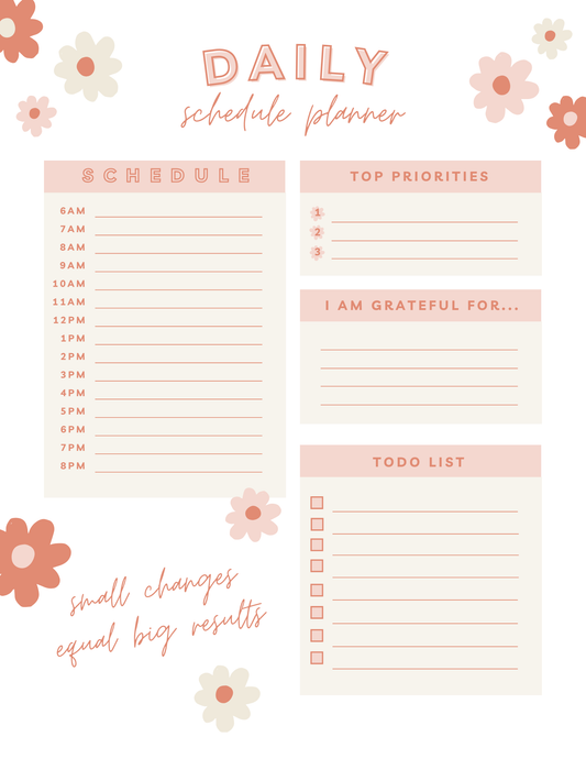 Flower Power Daily Planner